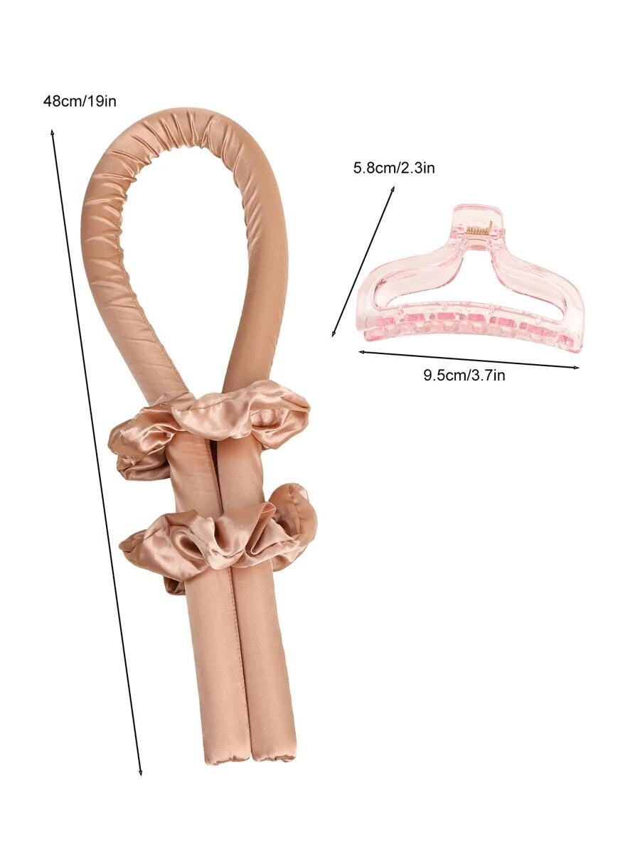 4pcs Women Solid Casual Heatless Hair Curler