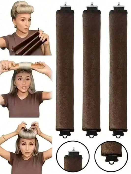 3 Hair Rollers Set, Satin Heatless Curling Set - Hair Rollers