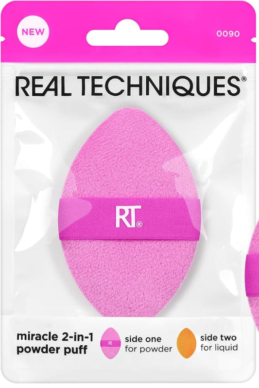 Real Techniques Miracle 2-In-1 Powder Puff, Dual-Sided