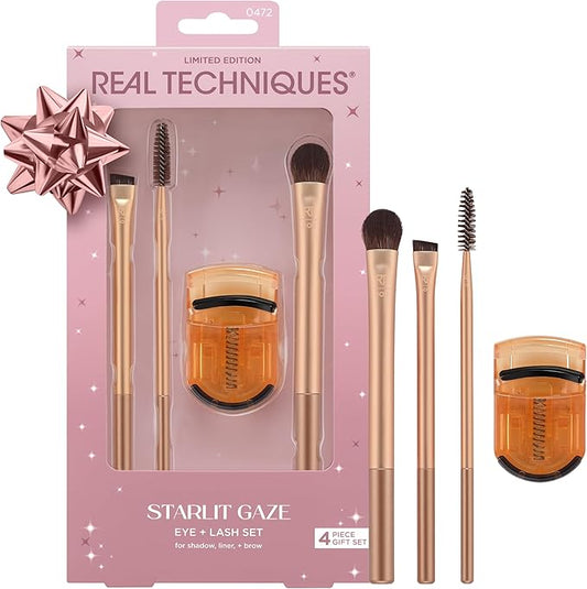 Real Techniques Starlit Gaze Eye + Lash Kit, 4 Piece Limited Edition Gift Set