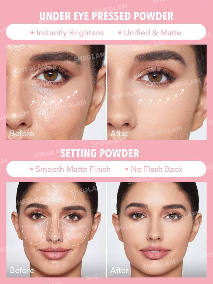 SheGlam Insta Ready Face & Eye Setting Powder Duo