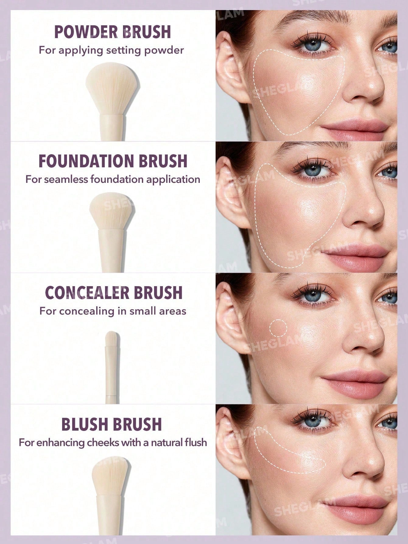 SheGlam Pro Core Brush Kit (8Pcs)