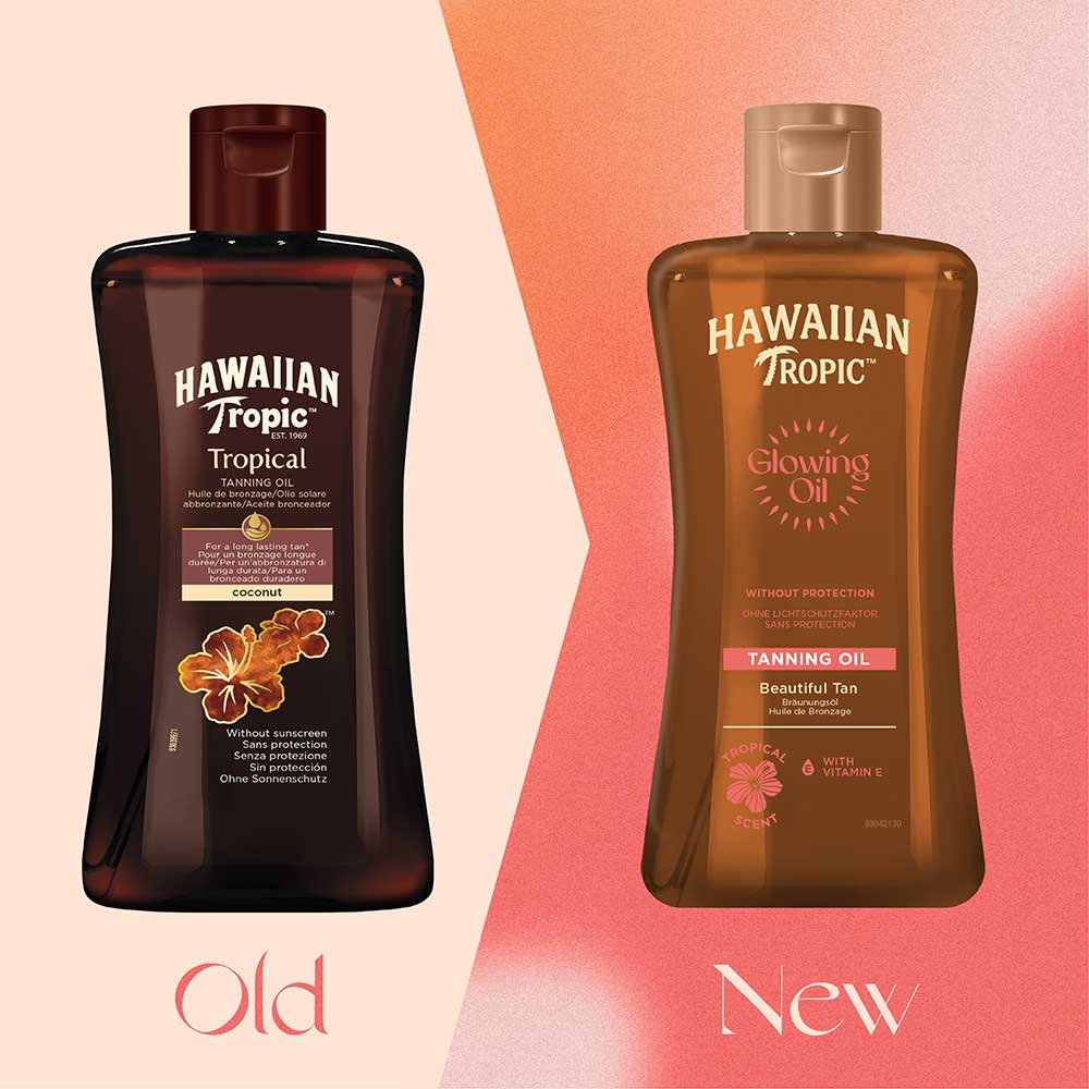 Hawaiian Tropic Glowing Oil - No SPF Tanning Oil 200ml