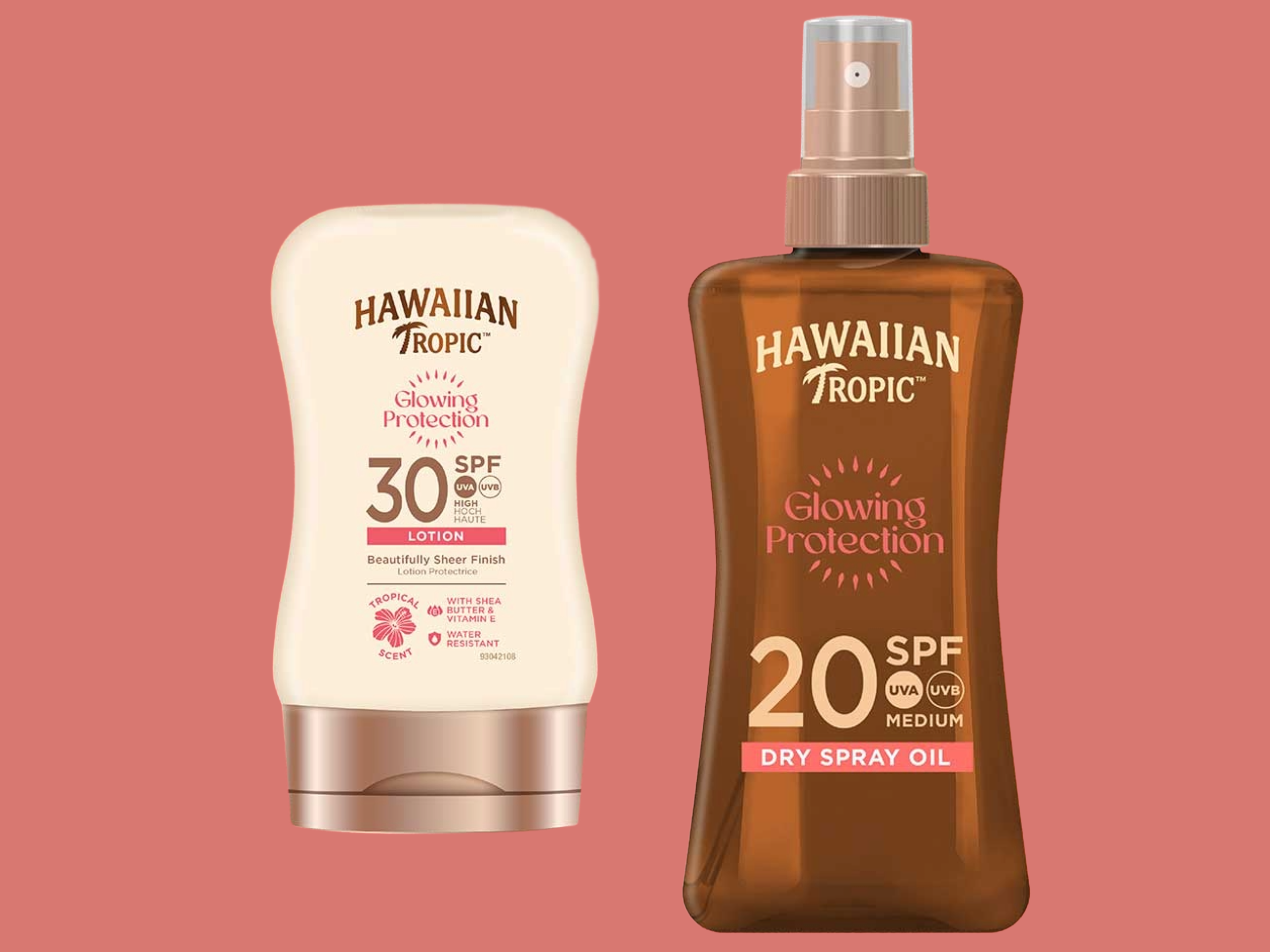 Hawaiian Tropic Glowing Protection Spf 30 100ml + Glowing Oil Spf 20 200ml