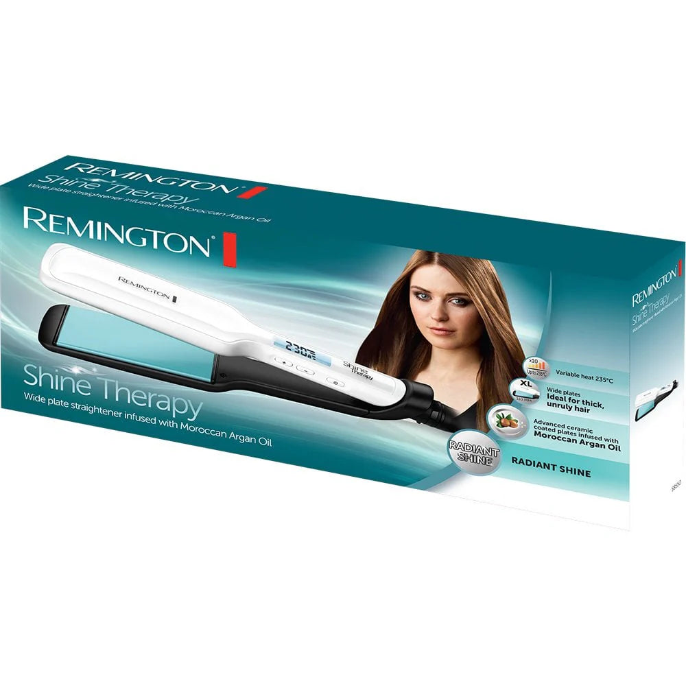 Remington Shine Therapy Wide Plate Hair Straightener S8550 WIDE Plates